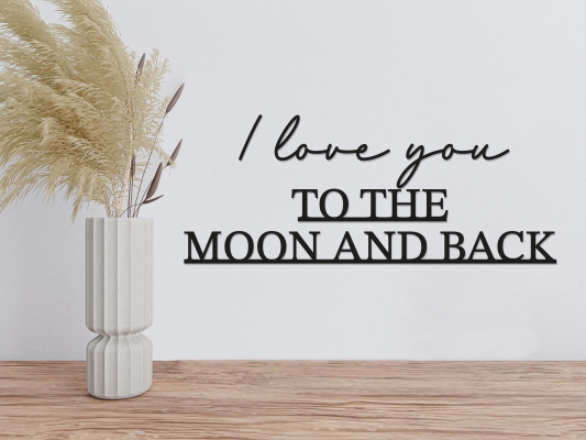 Schriftzug "I Love you to the moon and back"
